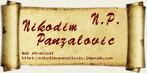 Nikodim Panzalović vizit kartica